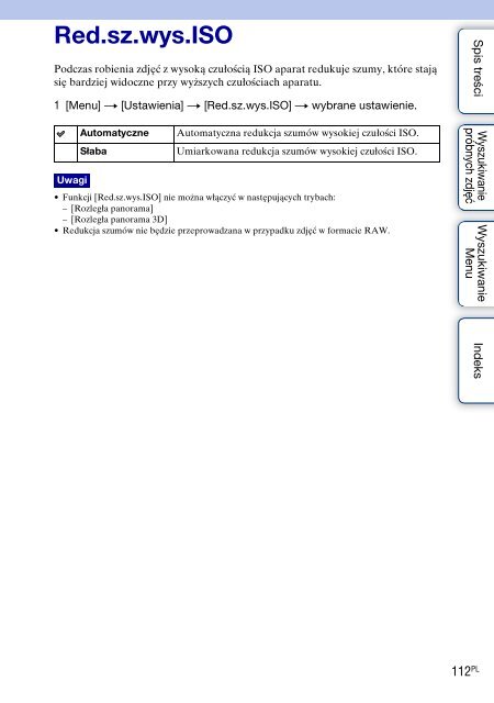 Sony NEX-C3A - NEX-C3A Consignes d&rsquo;utilisation Polonais