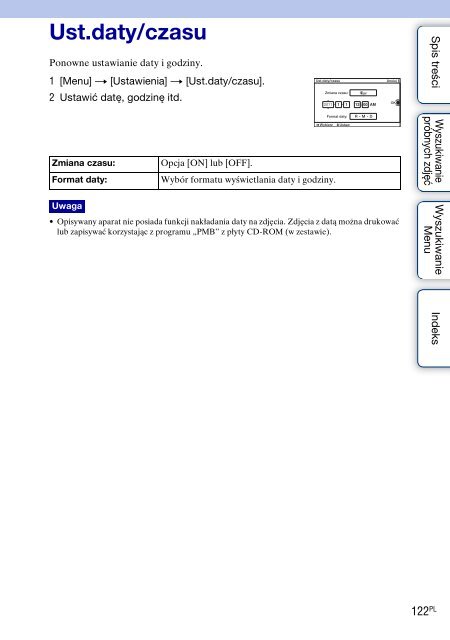 Sony NEX-C3A - NEX-C3A Consignes d&rsquo;utilisation Polonais