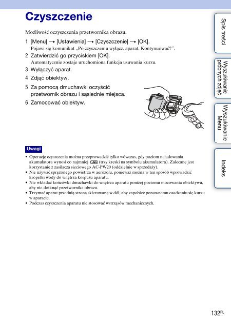 Sony NEX-C3A - NEX-C3A Consignes d&rsquo;utilisation Polonais