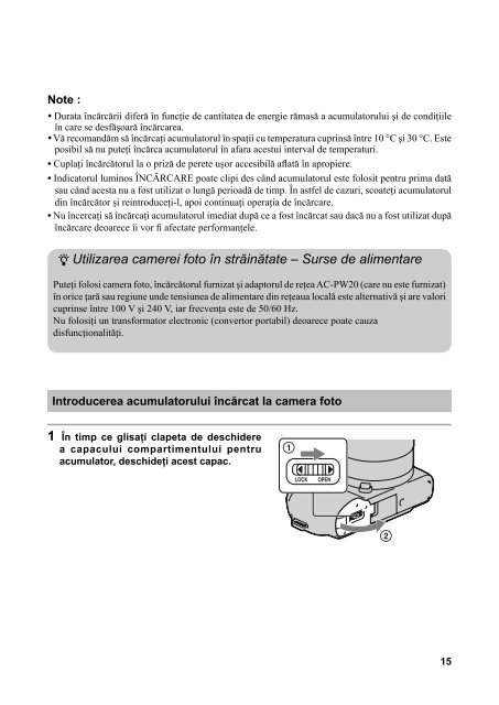 Sony NEX-C3A - NEX-C3A Mode d'emploi Roumain