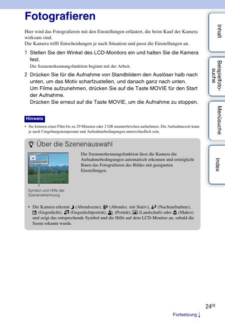 Sony NEX-C3A - NEX-C3A Consignes d&rsquo;utilisation Allemand