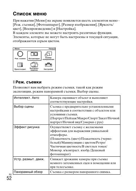 Sony NEX-C3A - NEX-C3A Consignes d&rsquo;utilisation Russe