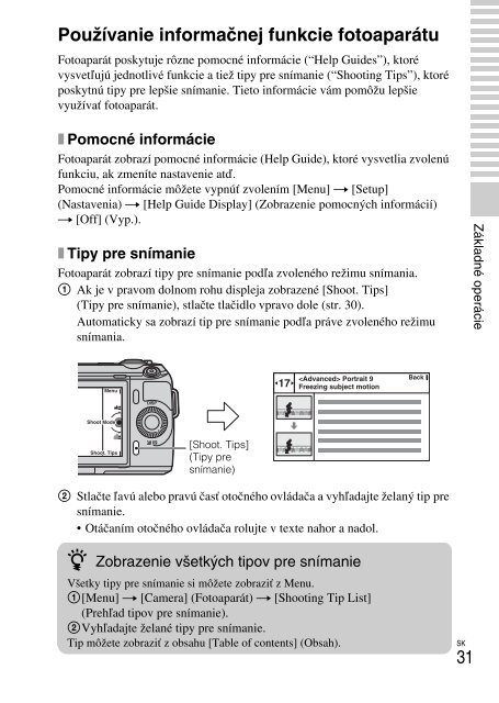 Sony NEX-C3A - NEX-C3A Mode d'emploi Tch&egrave;que