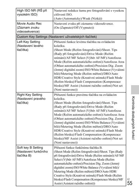 Sony NEX-C3A - NEX-C3A Mode d'emploi Tch&egrave;que