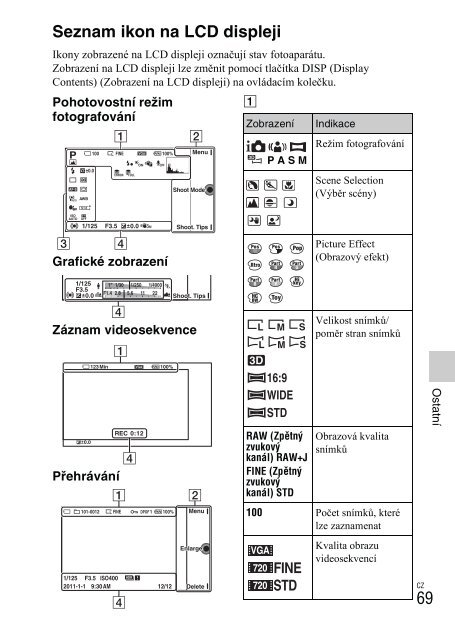 Sony NEX-C3A - NEX-C3A Mode d'emploi Tch&egrave;que