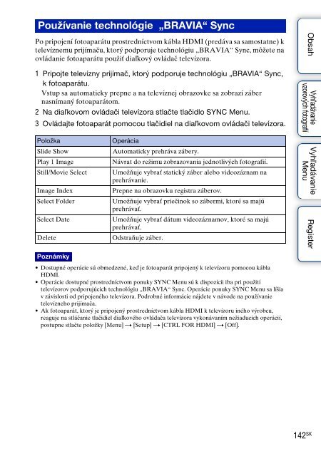 Sony NEX-C3A - NEX-C3A Consignes d&rsquo;utilisation Slovaque