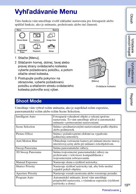 Sony NEX-C3A - NEX-C3A Consignes d&rsquo;utilisation Slovaque