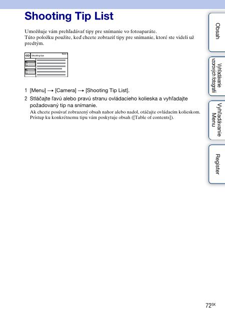 Sony NEX-C3A - NEX-C3A Consignes d&rsquo;utilisation Slovaque