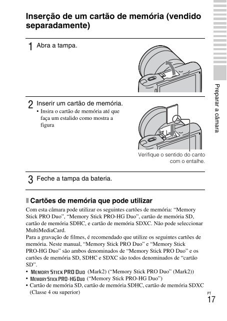 Sony NEX-C3A - NEX-C3A Consignes d&rsquo;utilisation Portugais