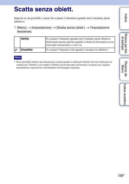 Sony NEX-C3A - NEX-C3A Consignes d&rsquo;utilisation Italien