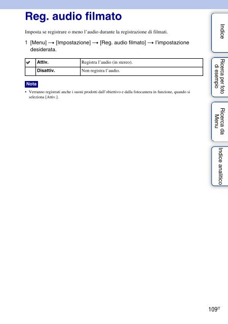 Sony NEX-C3A - NEX-C3A Consignes d&rsquo;utilisation Italien