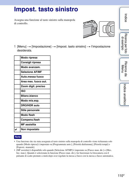 Sony NEX-C3A - NEX-C3A Consignes d&rsquo;utilisation Italien