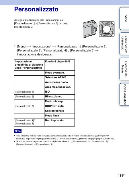 Sony NEX-C3A - NEX-C3A Consignes d&rsquo;utilisation Italien