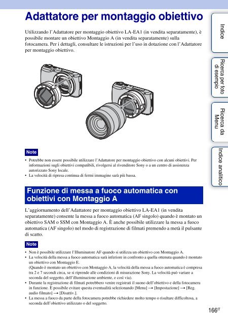 Sony NEX-C3A - NEX-C3A Consignes d&rsquo;utilisation Italien