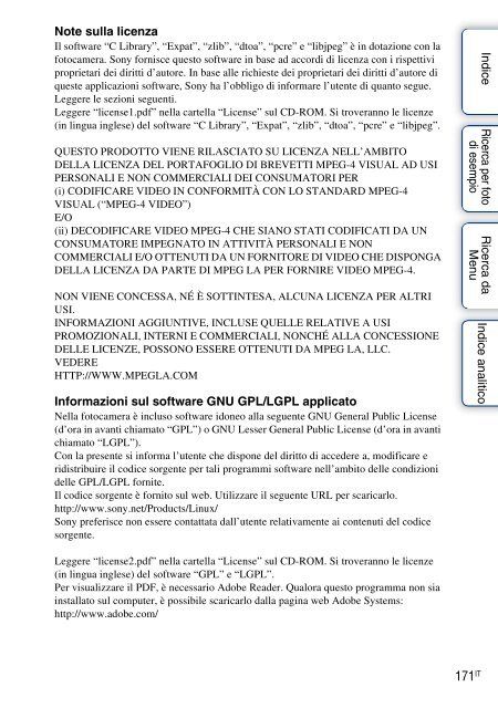 Sony NEX-C3A - NEX-C3A Consignes d&rsquo;utilisation Italien