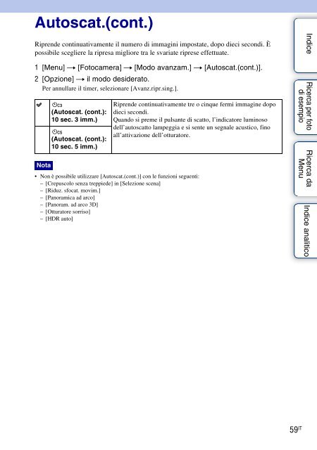 Sony NEX-C3A - NEX-C3A Consignes d&rsquo;utilisation Italien