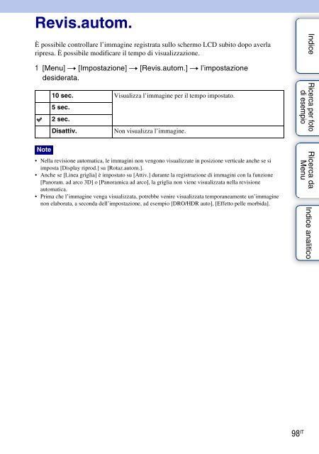 Sony NEX-C3A - NEX-C3A Consignes d&rsquo;utilisation Italien