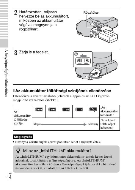 Sony NEX-C3A - NEX-C3A Consignes d&rsquo;utilisation Hongrois