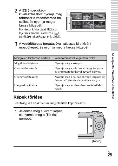 Sony NEX-C3A - NEX-C3A Consignes d&rsquo;utilisation Hongrois