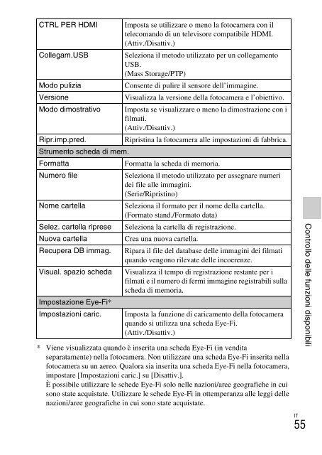 Sony NEX-C3A - NEX-C3A Consignes d&rsquo;utilisation Italien