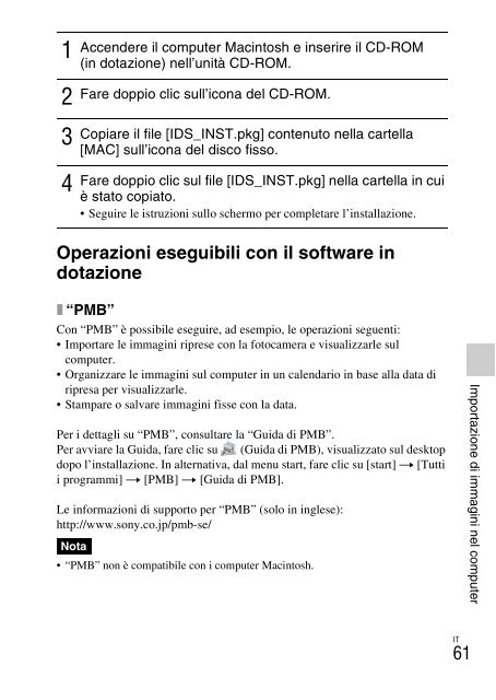 Sony NEX-C3A - NEX-C3A Consignes d&rsquo;utilisation Italien