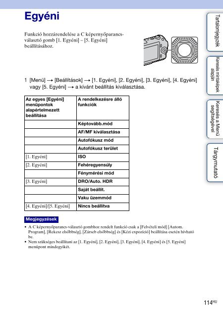 Sony NEX-C3A - NEX-C3A Consignes d&rsquo;utilisation Hongrois