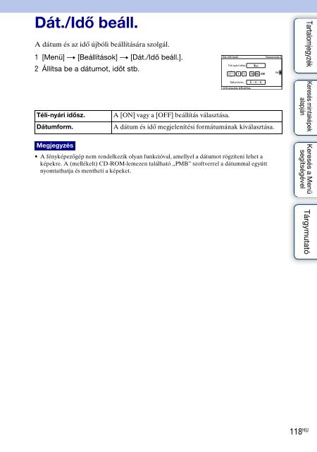 Sony NEX-C3A - NEX-C3A Consignes d&rsquo;utilisation Hongrois