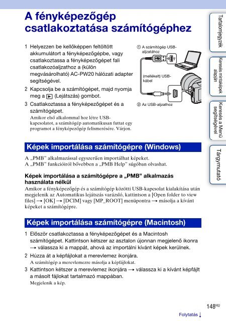 Sony NEX-C3A - NEX-C3A Consignes d&rsquo;utilisation Hongrois