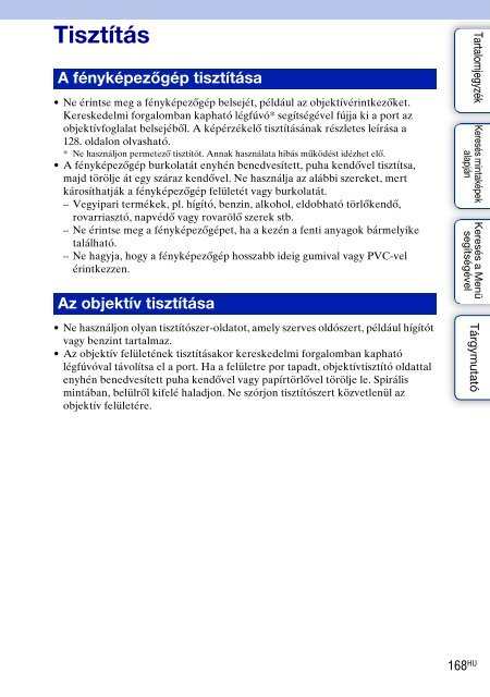 Sony NEX-C3A - NEX-C3A Consignes d&rsquo;utilisation Hongrois