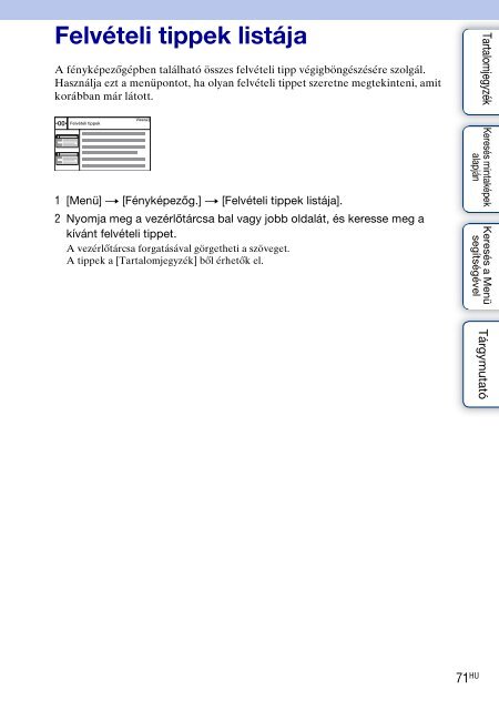 Sony NEX-C3A - NEX-C3A Consignes d&rsquo;utilisation Hongrois