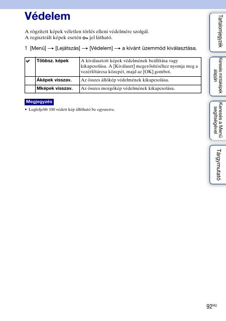 Sony NEX-C3A - NEX-C3A Consignes d&rsquo;utilisation Hongrois