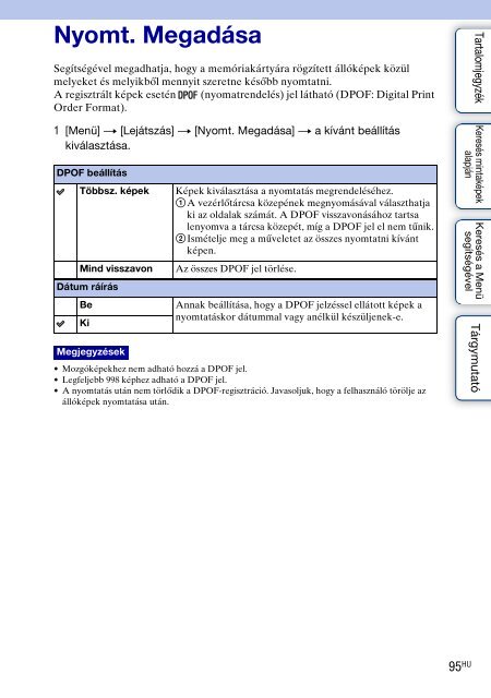 Sony NEX-C3A - NEX-C3A Consignes d&rsquo;utilisation Hongrois