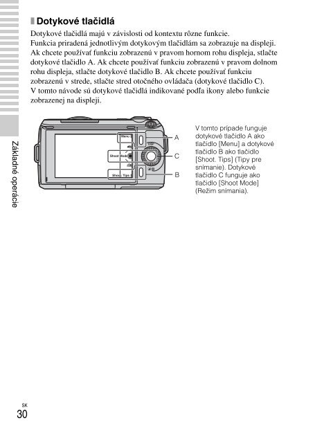 Sony NEX-C3A - NEX-C3A Mode d'emploi Slovaque