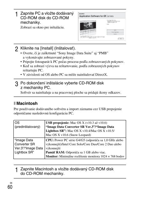 Sony NEX-C3A - NEX-C3A Mode d'emploi Slovaque