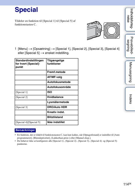 Sony NEX-C3A - NEX-C3A Consignes d&rsquo;utilisation Danois