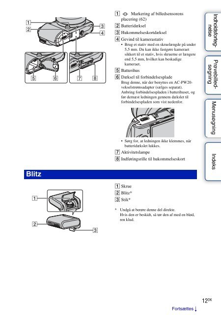 Sony NEX-C3A - NEX-C3A Consignes d&rsquo;utilisation Danois