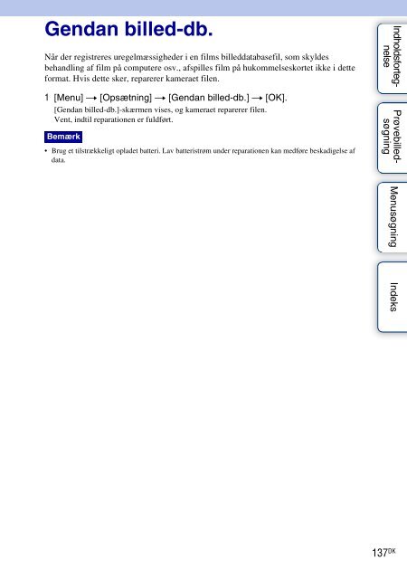 Sony NEX-C3A - NEX-C3A Consignes d&rsquo;utilisation Danois