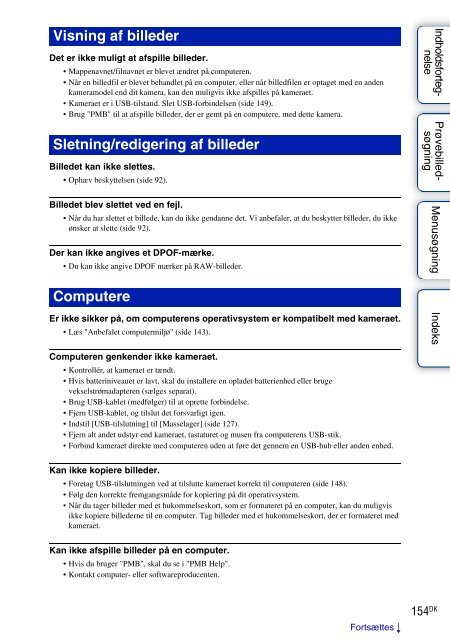 Sony NEX-C3A - NEX-C3A Consignes d&rsquo;utilisation Danois