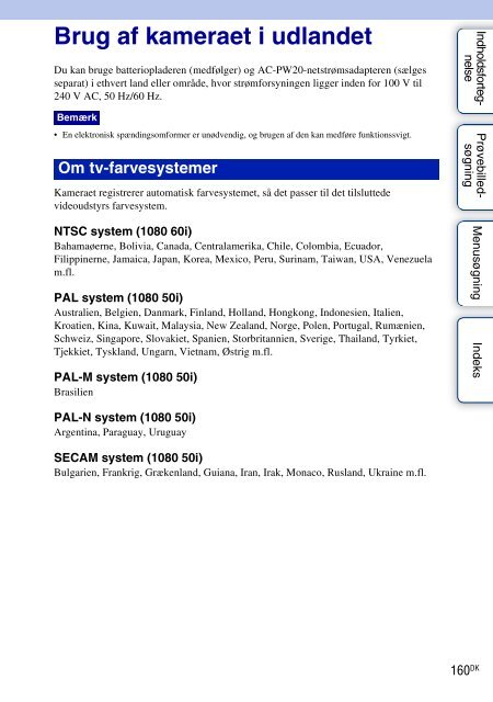 Sony NEX-C3A - NEX-C3A Consignes d&rsquo;utilisation Danois