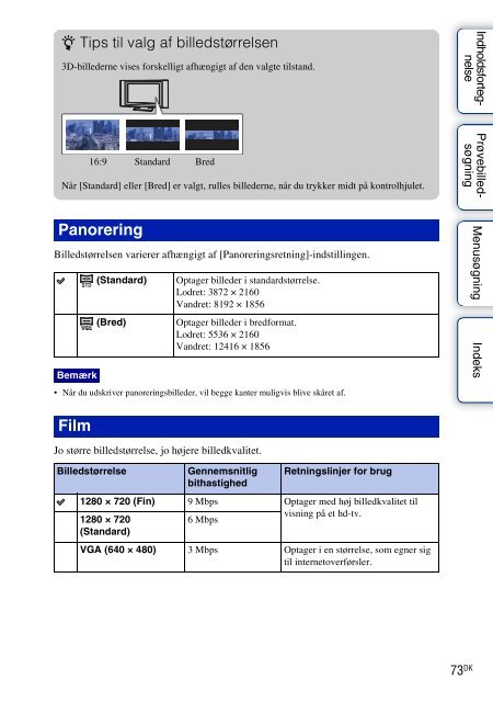 Sony NEX-C3A - NEX-C3A Consignes d&rsquo;utilisation Danois