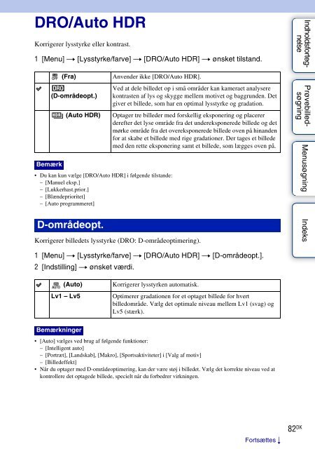 Sony NEX-C3A - NEX-C3A Consignes d&rsquo;utilisation Danois