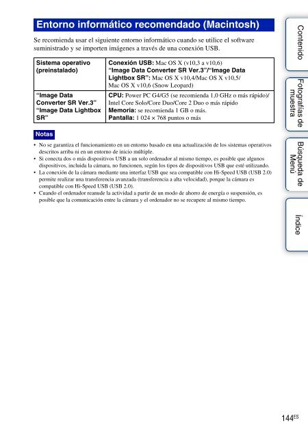 Sony NEX-C3A - NEX-C3A Consignes d&rsquo;utilisation Espagnol