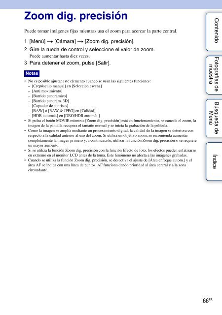 Sony NEX-C3A - NEX-C3A Consignes d&rsquo;utilisation Espagnol