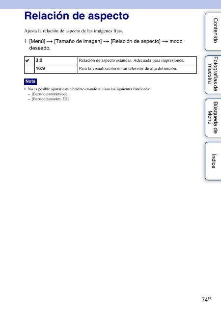 Sony NEX-C3A - NEX-C3A Consignes d&rsquo;utilisation Espagnol