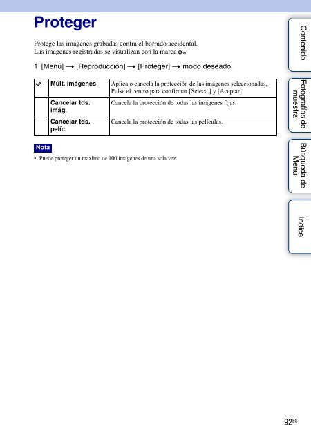 Sony NEX-C3A - NEX-C3A Consignes d&rsquo;utilisation Espagnol