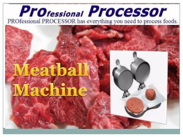 Hamburger Patty Press Makers | Meatball Machines