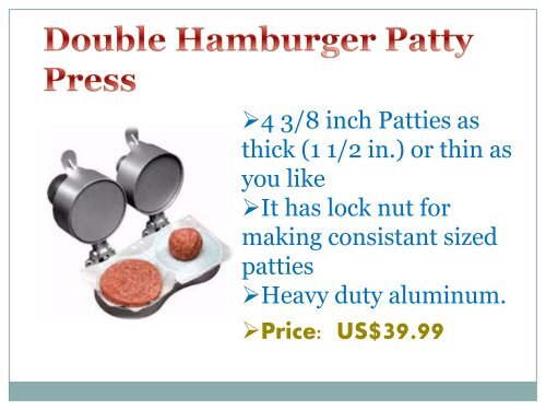 Hamburger Patty Press Makers | Meatball Machines