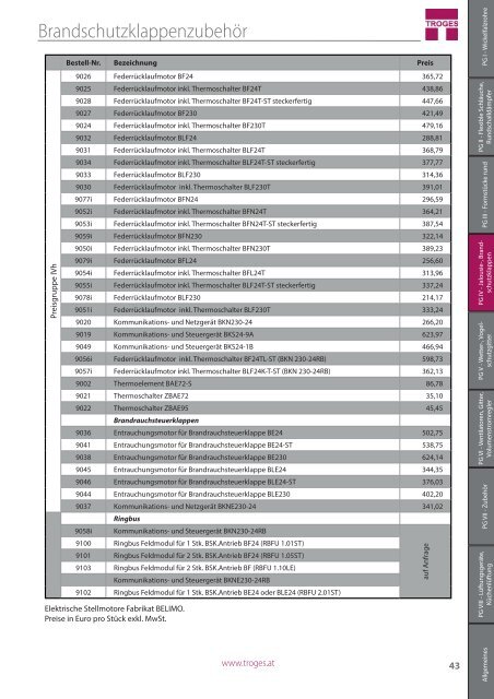 Preisliste 2018