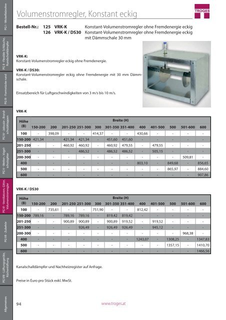 Preisliste 2018