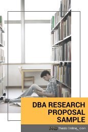 DBA Research Proposal Sample